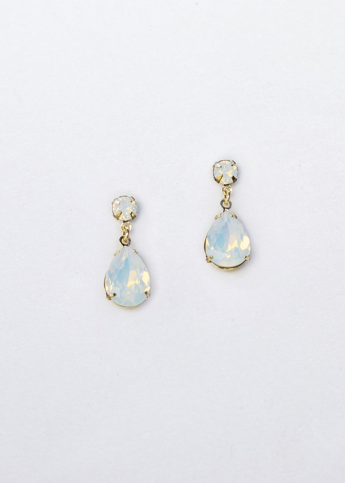 Hannah - Swarovski Pear Drop Bridal Earrings