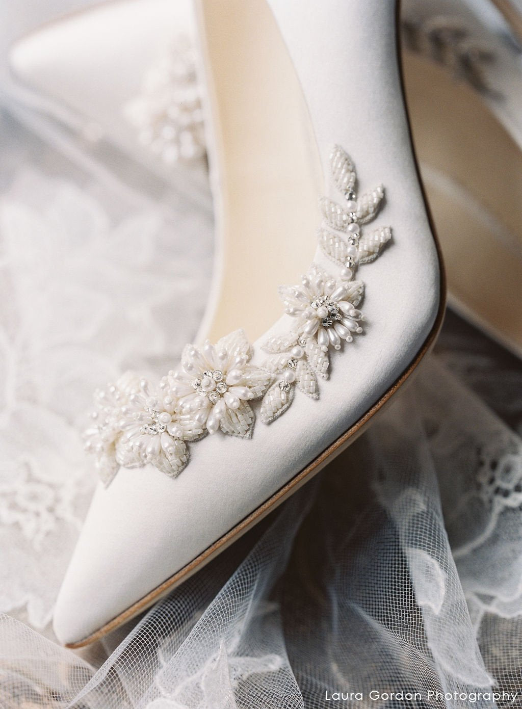 Jasmine - Ivory Embellished Pumps