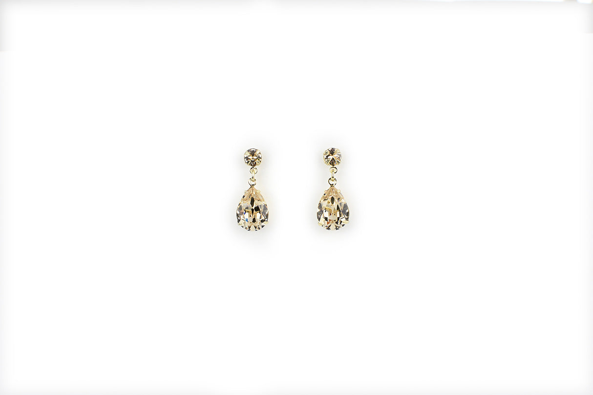 Hannah - Swarovski Pear Drop Bridal Earrings