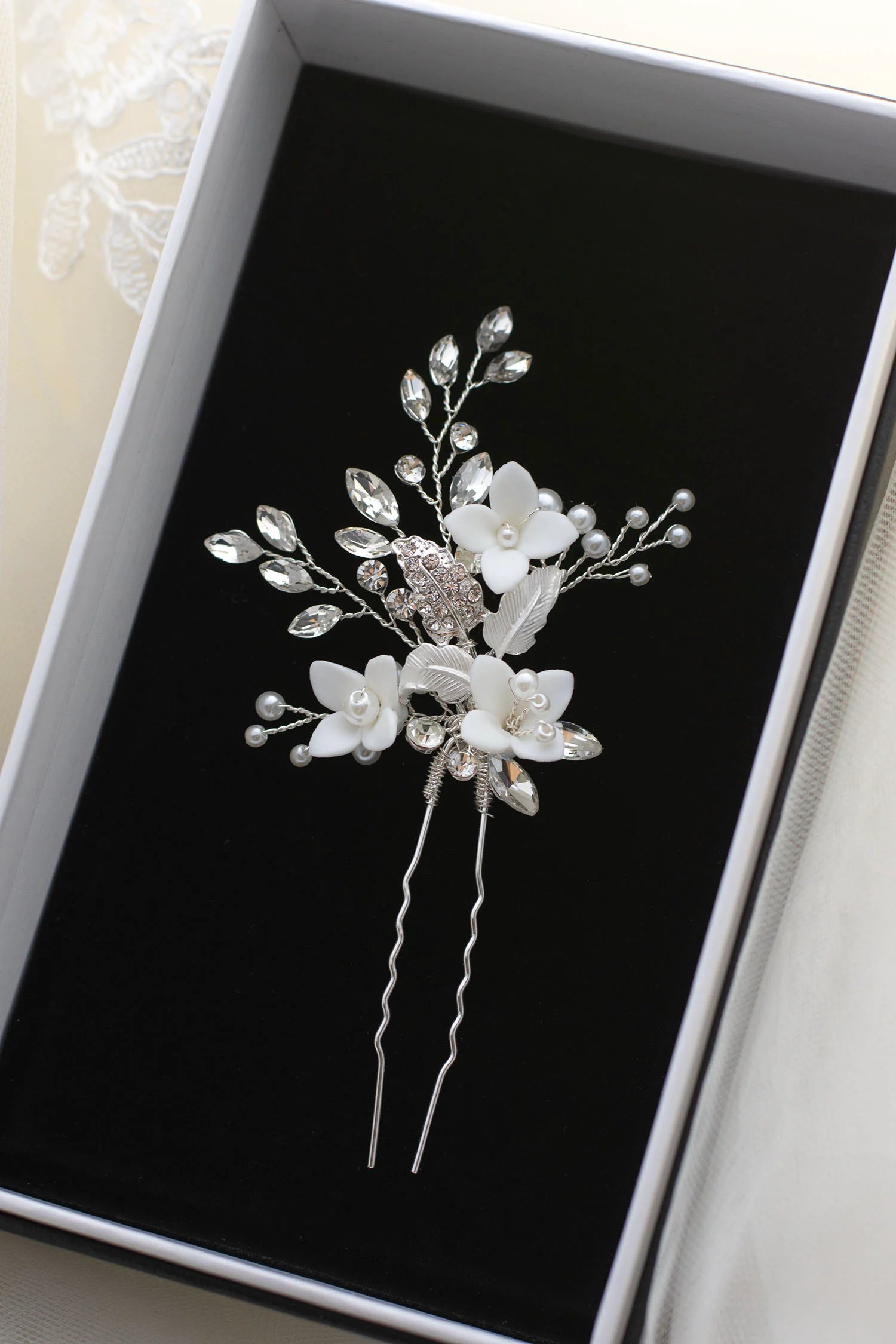 Hair flower brooch on sale