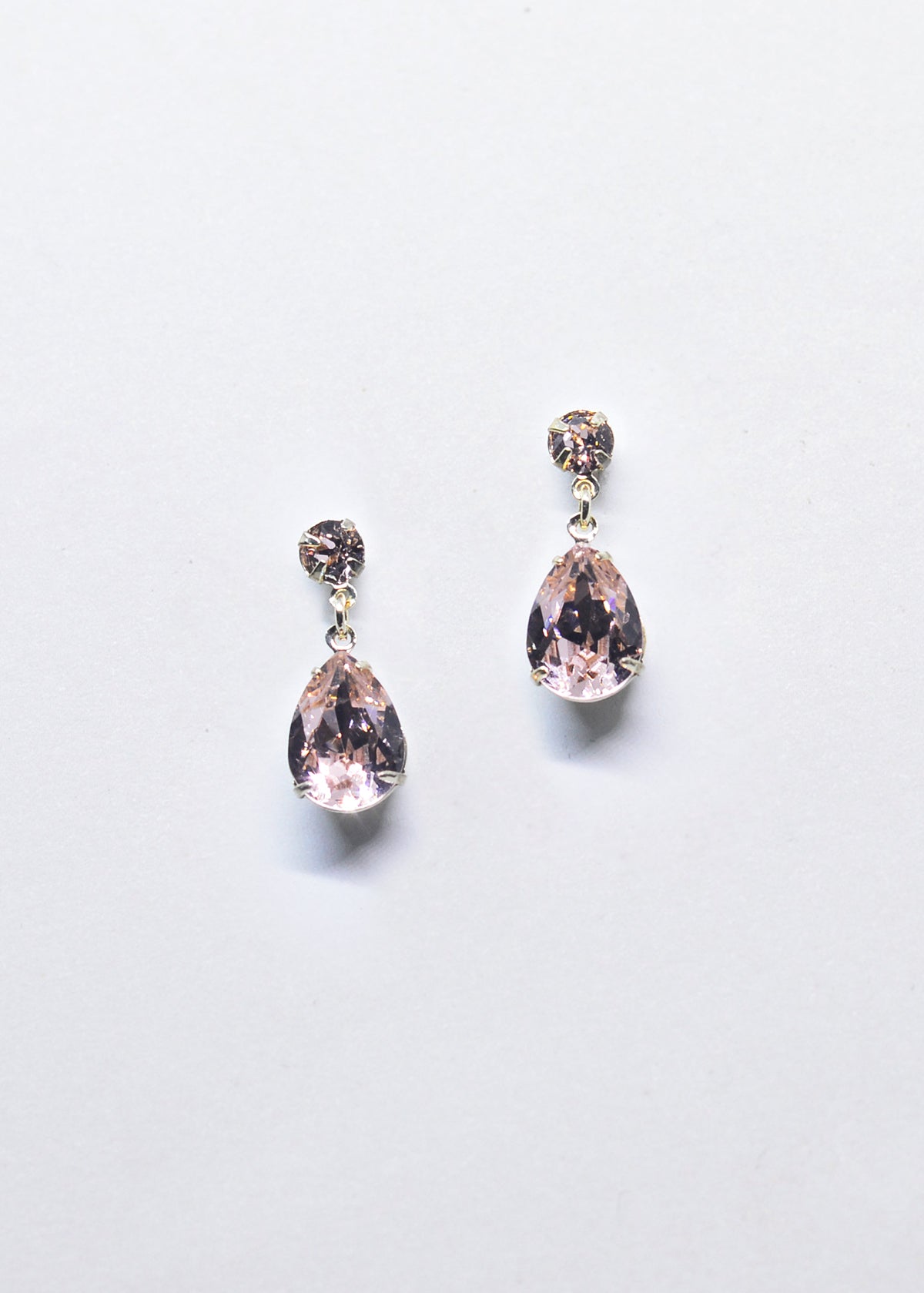 Hannah - Swarovski Pear Drop Bridal Earrings