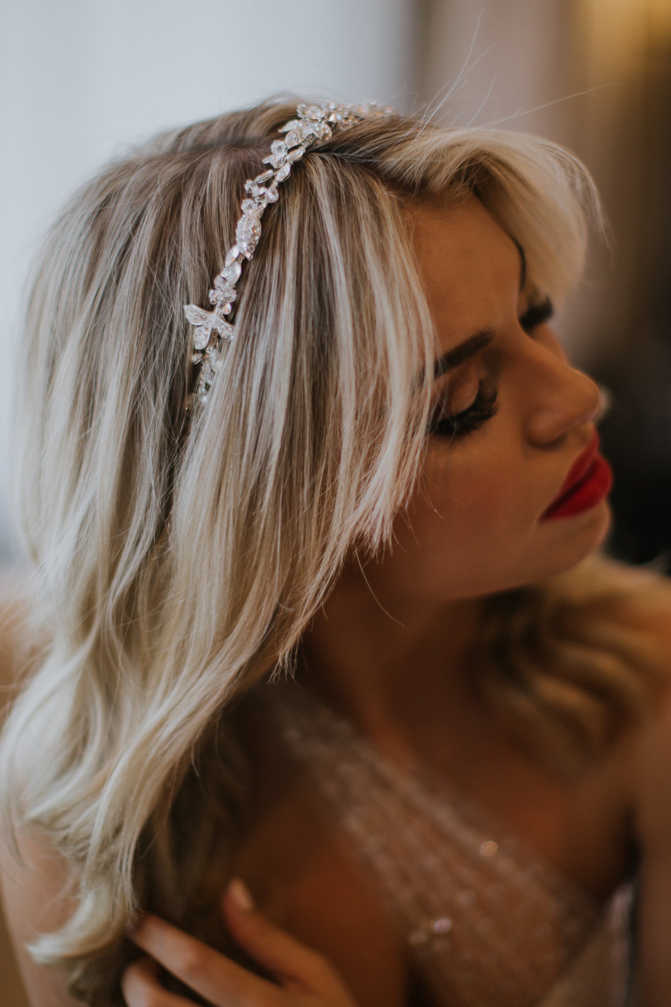 Olivia - Floral Crystal Bridal Headband