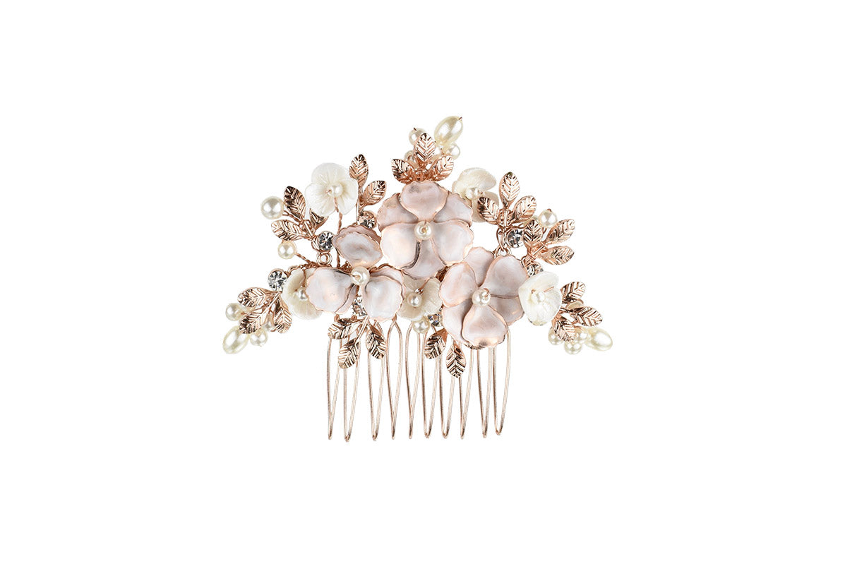 Elle - Dainty Floral Bridal Hair Comb