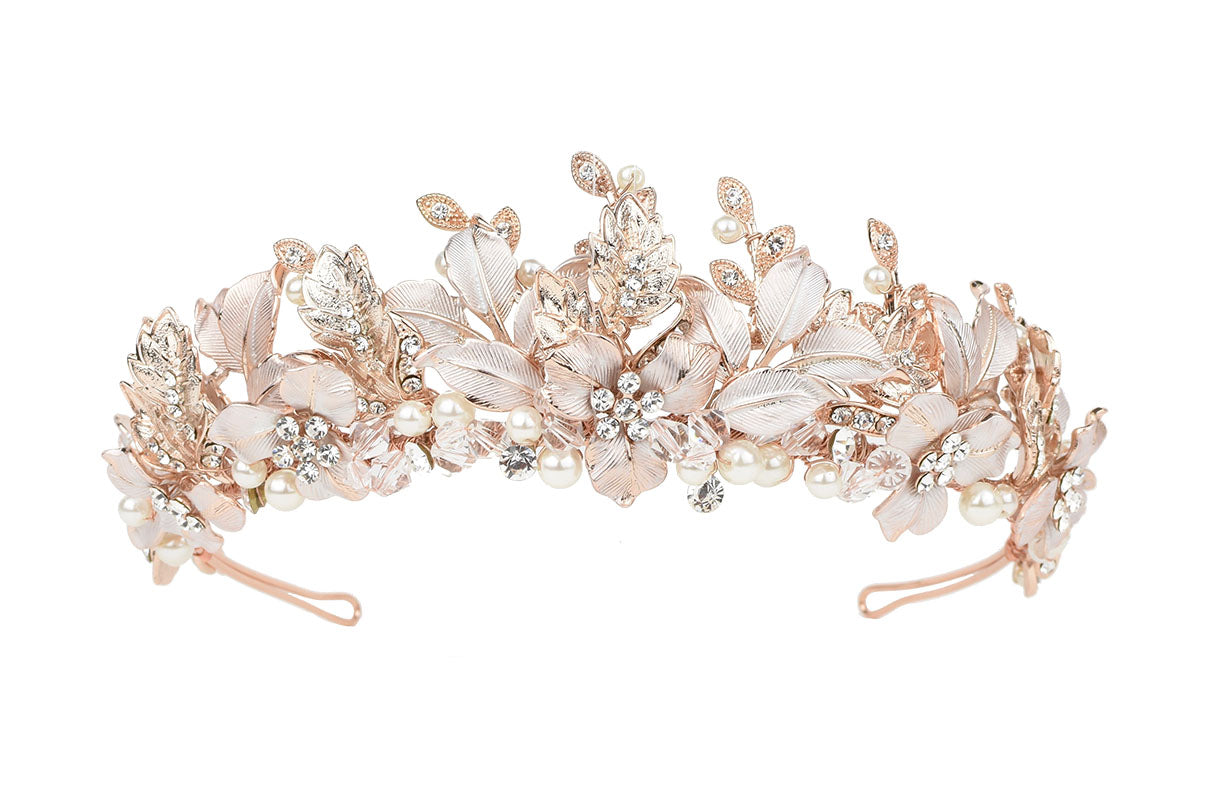 Heather - Elegant Floral Bridal Crown