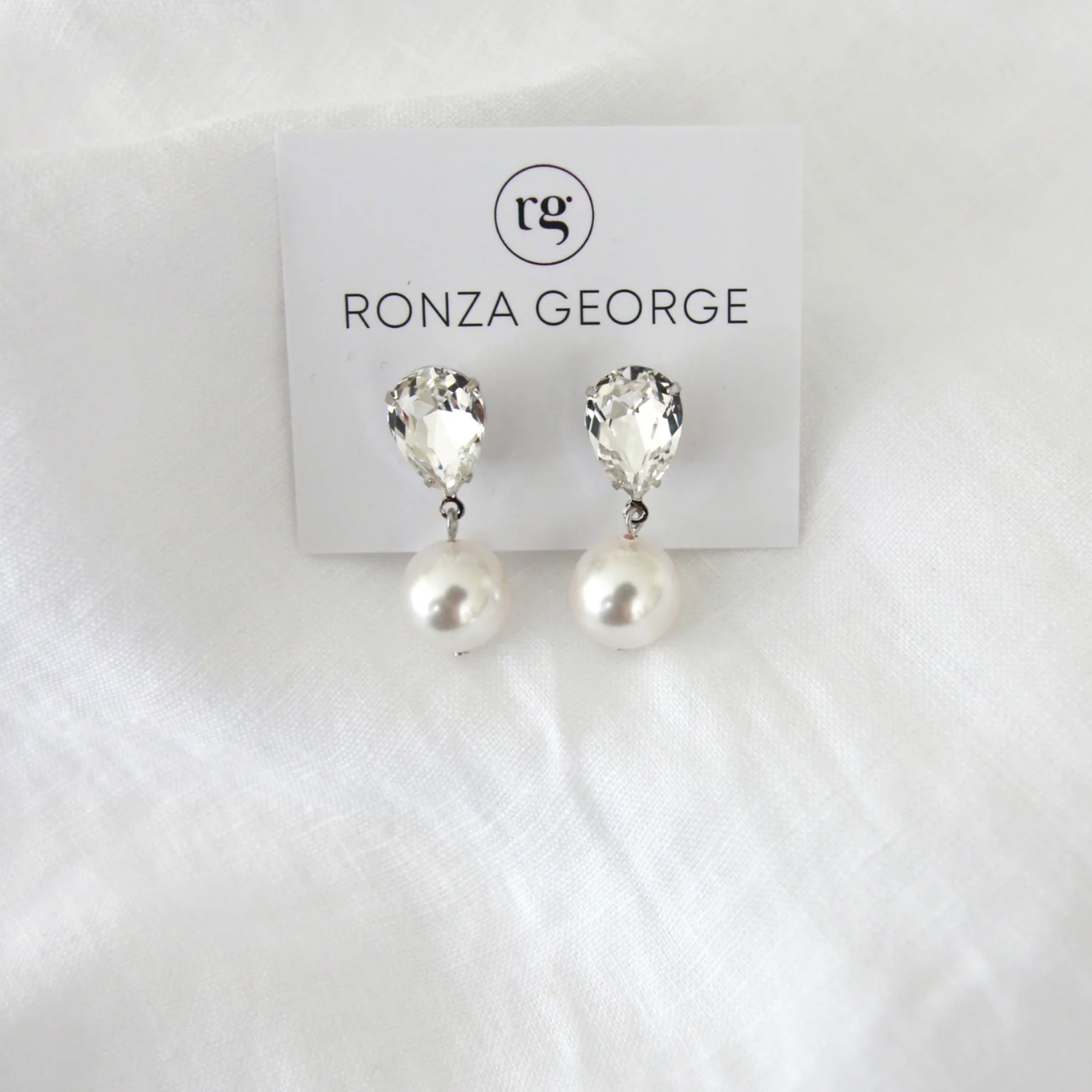 Swarovski crystal and pearl drop earrings deals