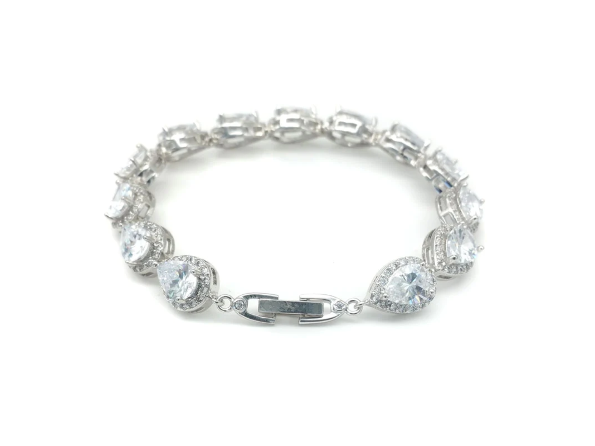 Melissa - Classic Crystal Teardrop Bridal Bracelet