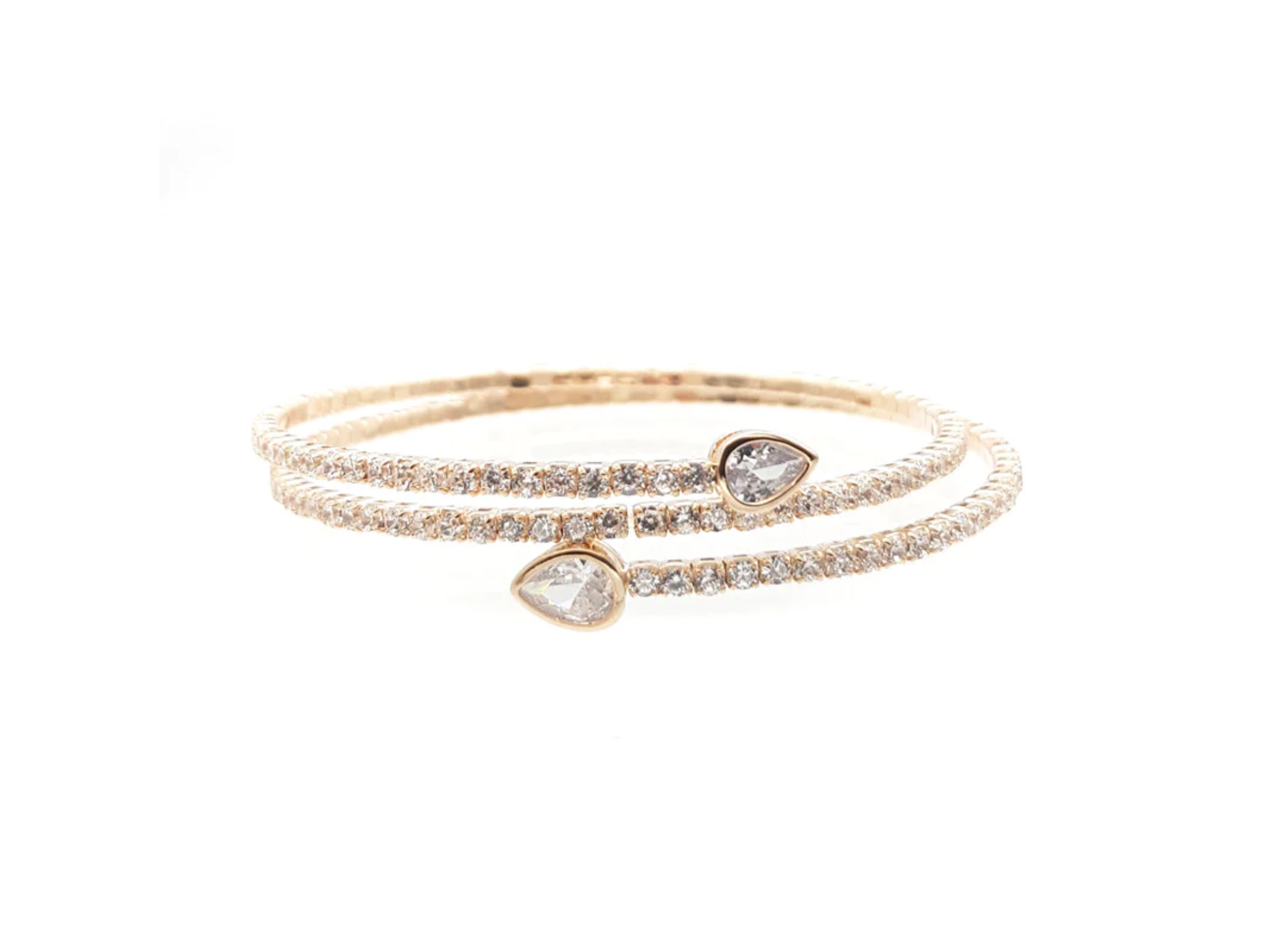 Caitlin - Simple Crystal Bridal Bangle Bracelet