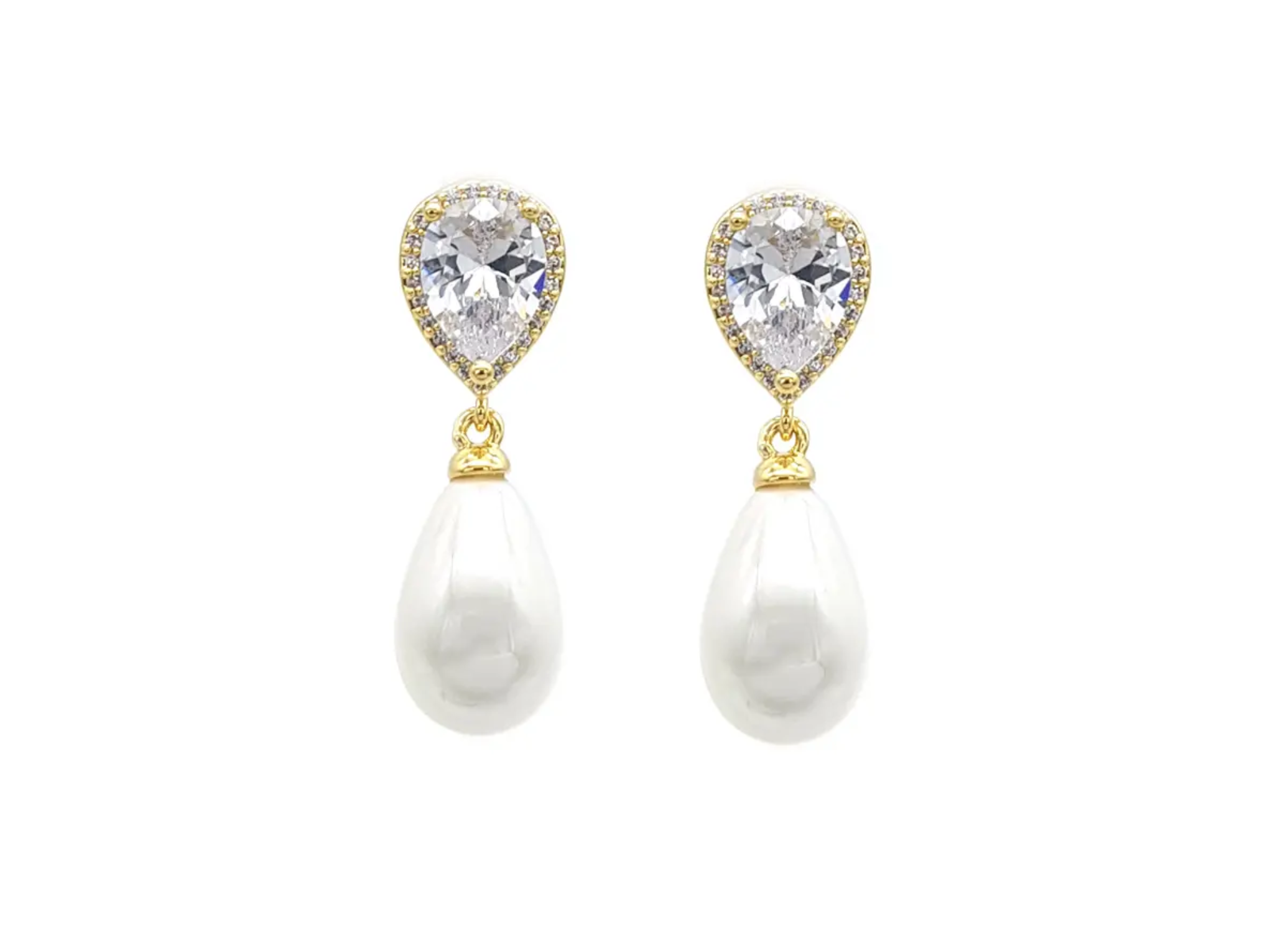 Pearl online crystal earrings