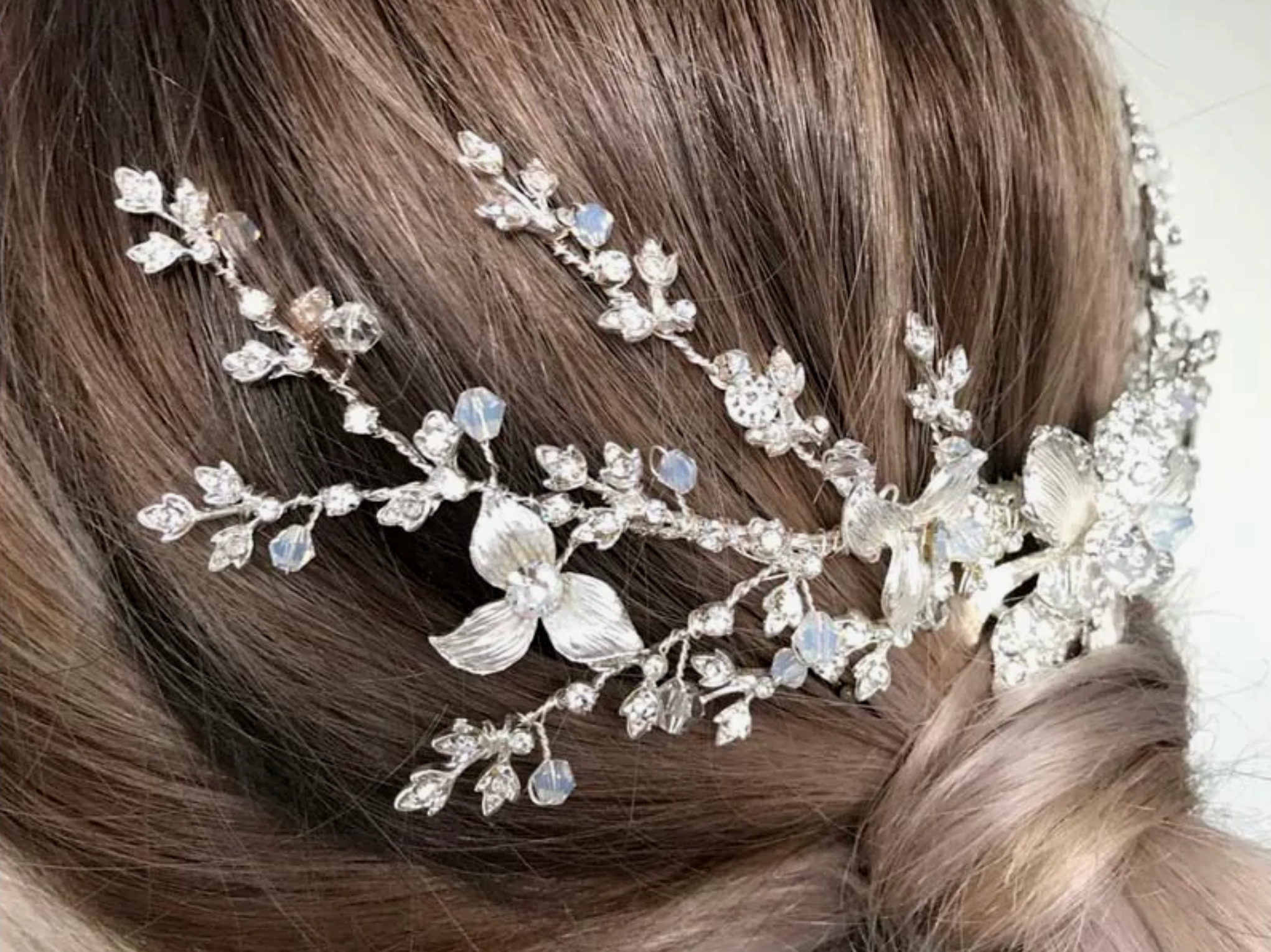 Ivory & Co Sienna Rose Gold Crystal Hairvine - Crystal Bridal