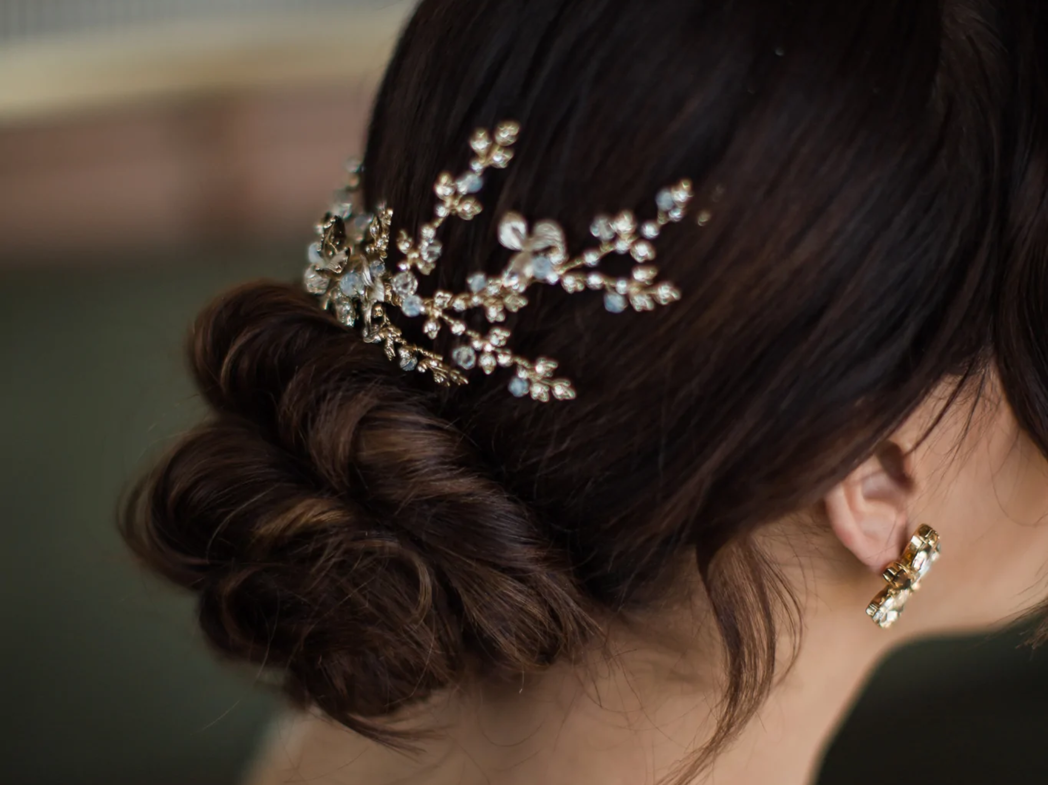 Bianca - Floral Design Crystal Bridal Comb