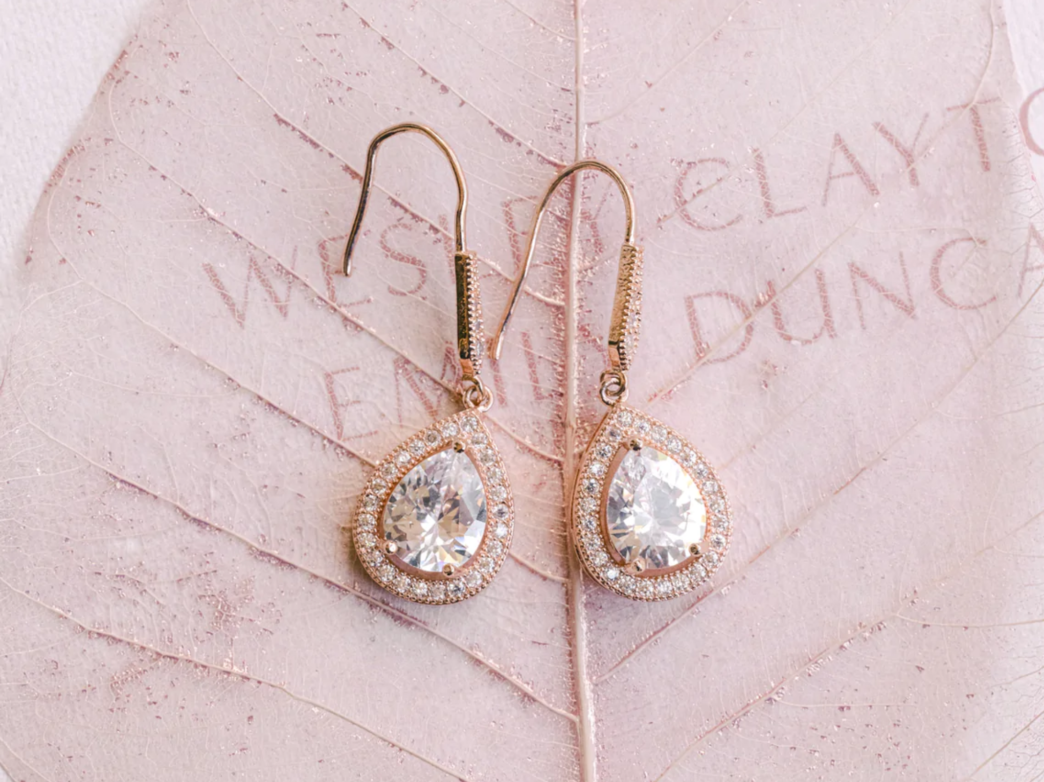 Mia Elegant Crystal Drop Bridal Earrings