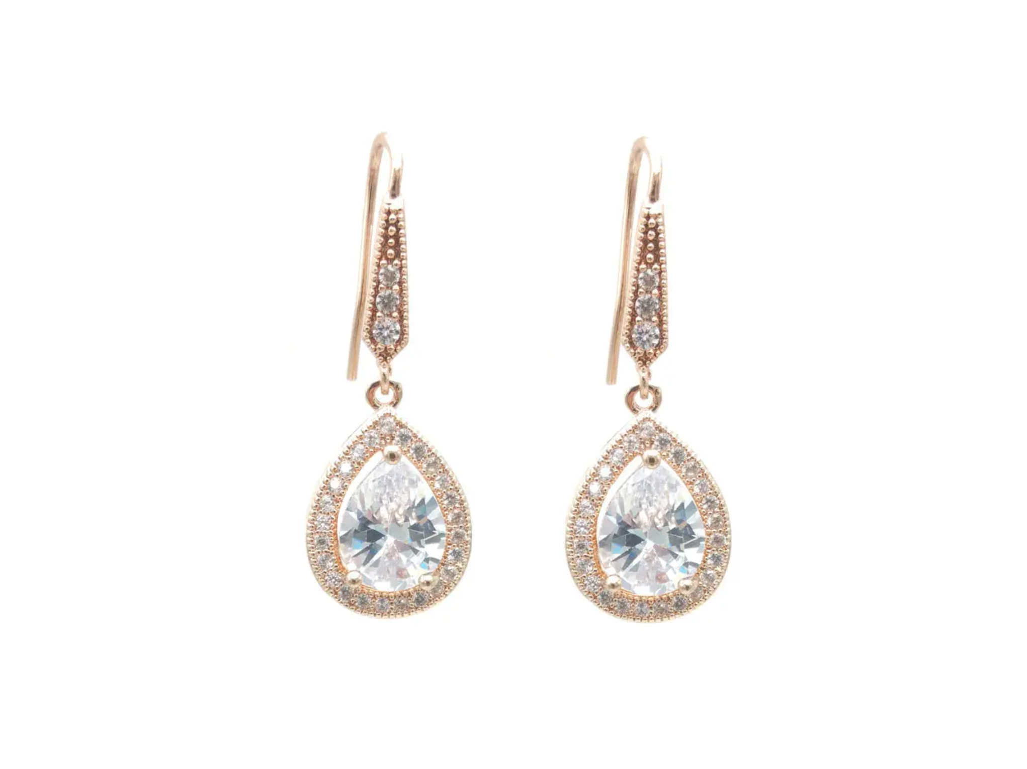 Mia - Elegant Crystal Drop Bridal Earrings