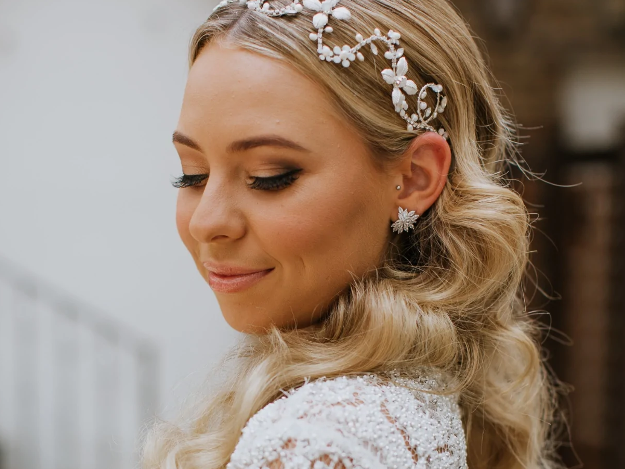 Zara - Crystal Cluster Bridal Stud Earrings