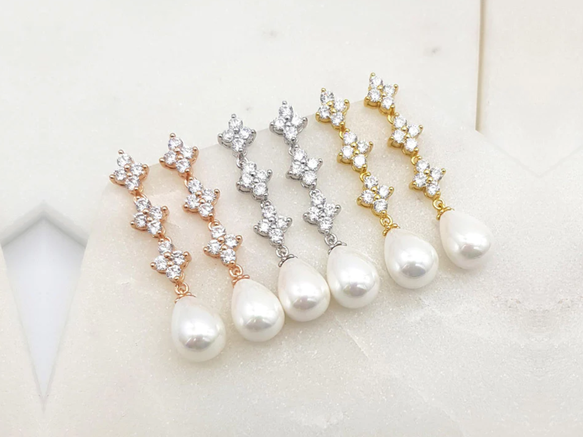 Vera - Statement Pearl Drop Bridal Earrings