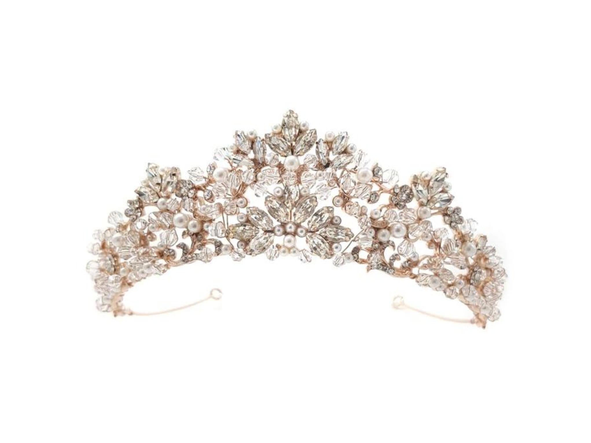 Roesia - Crystal Pearl Bridal Crown