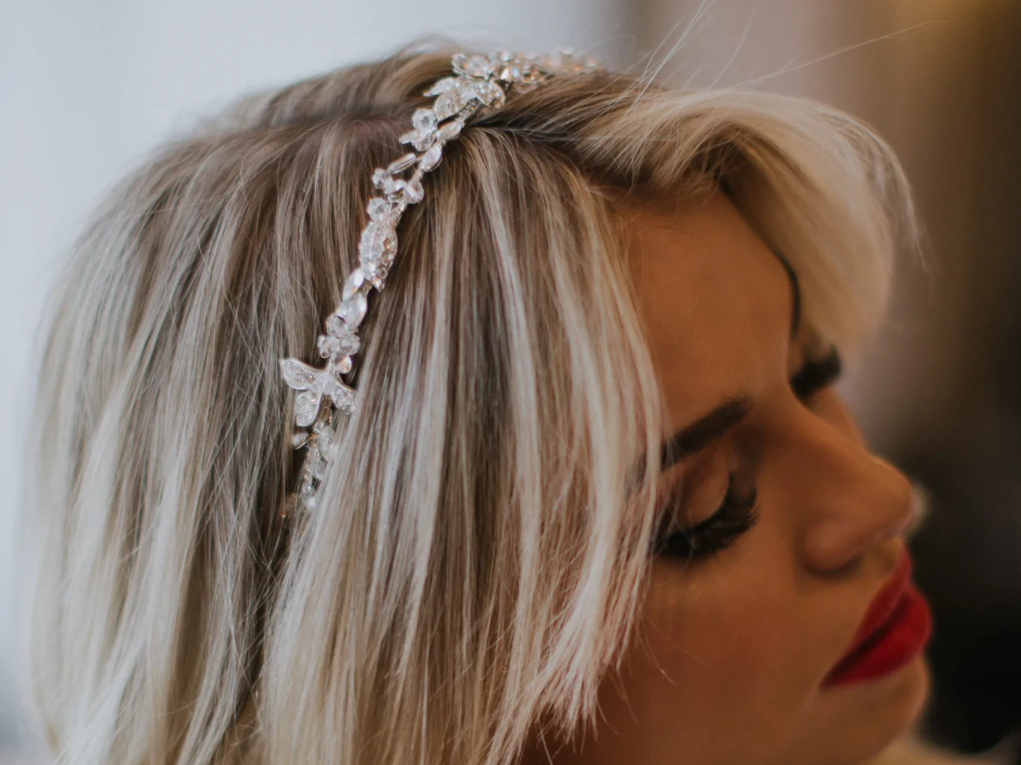 Olivia - Floral Crystal Bridal Headband