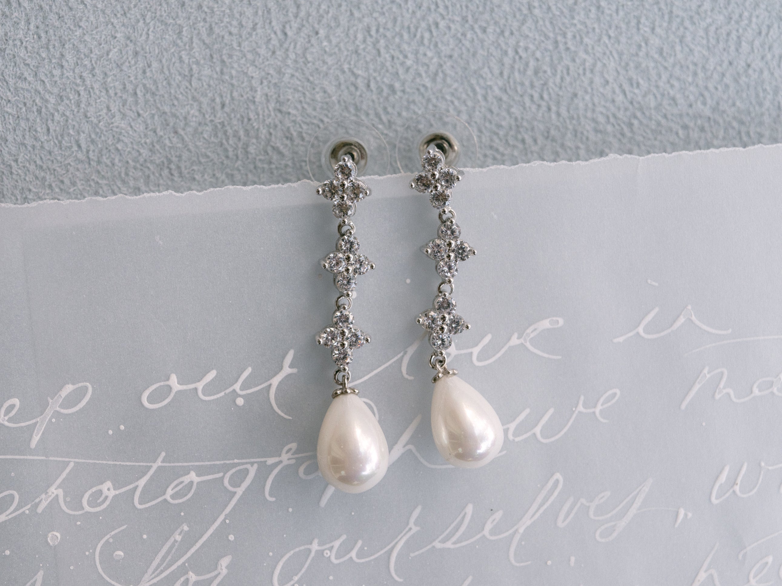 Vera - Statement Pearl Drop Bridal Earrings