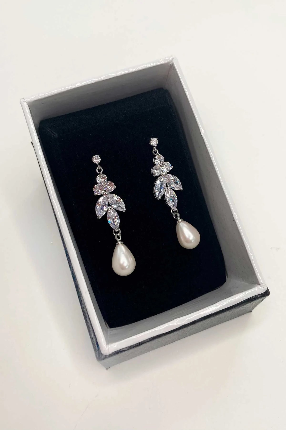 Holly - Stunning Pearl Drop Bridal Earrings