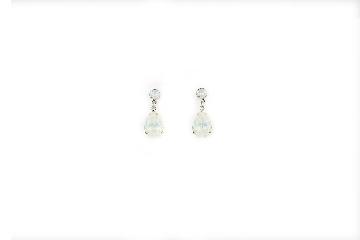 Hannah - Swarovski Pear Drop Bridal Earrings