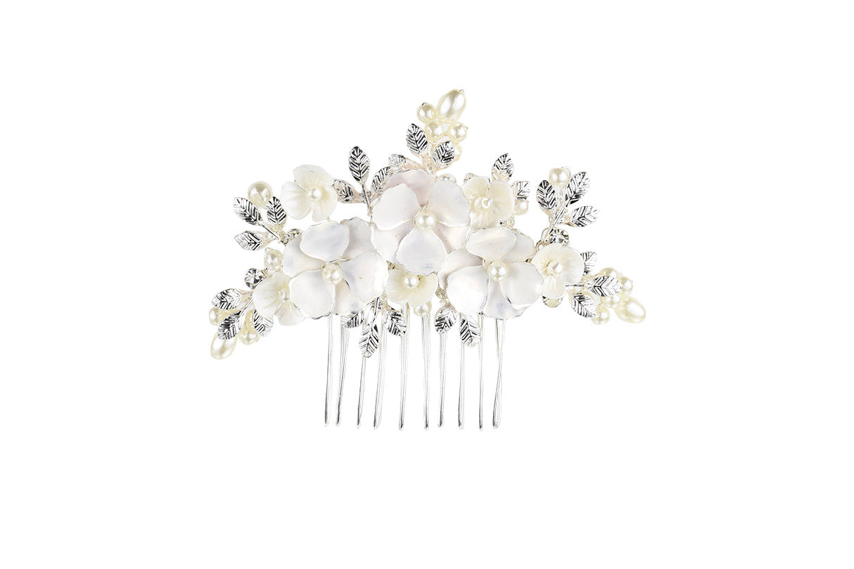 Elle - Dainty Floral Bridal Hair Comb