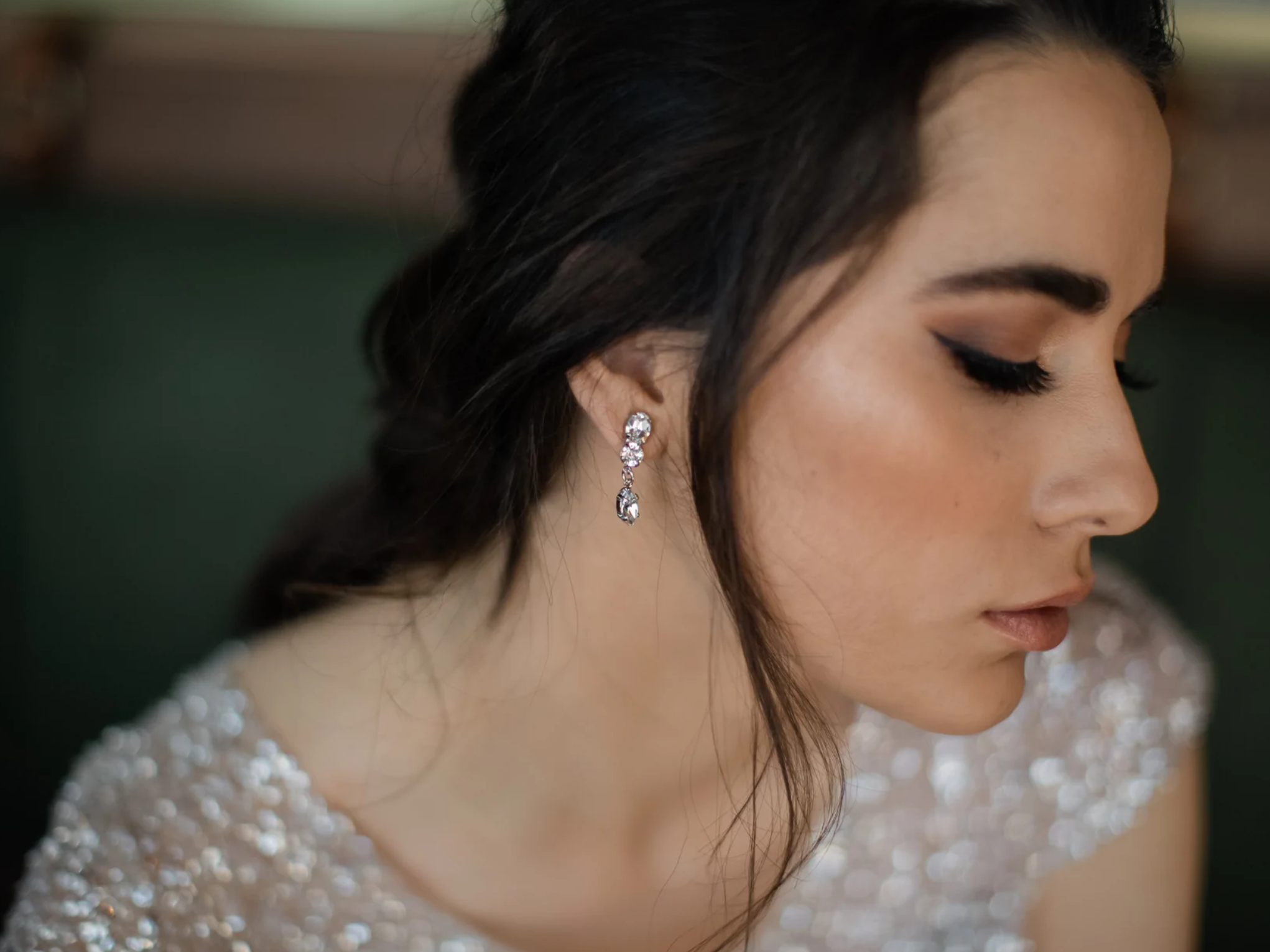 Tia - Unique Bridal Swarovski Bridal Drop Earrings